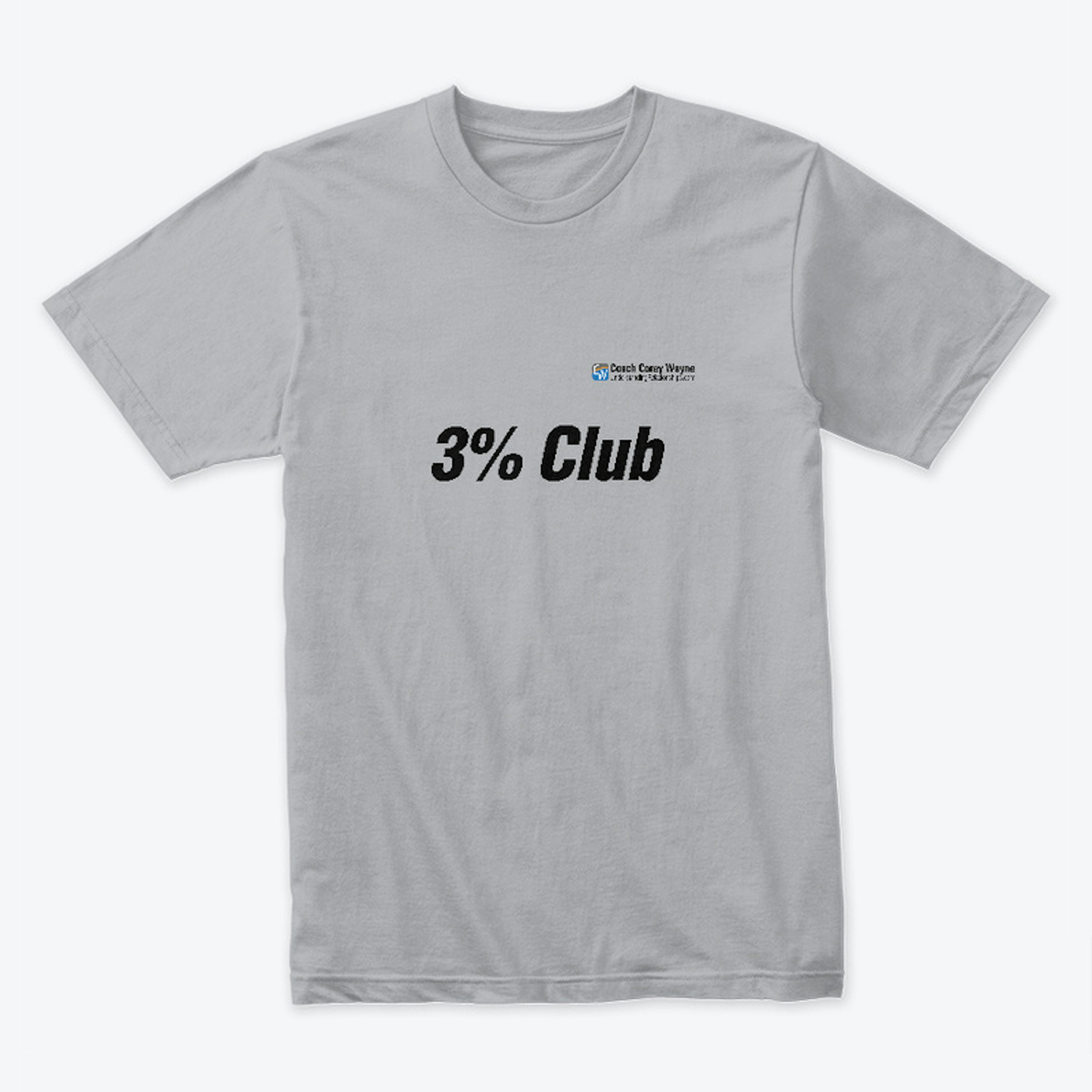 "3% Club" Text Logo Tee